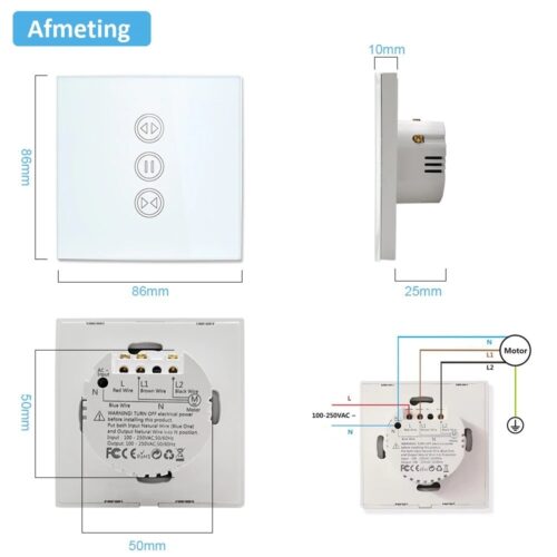 Alternative view of Slimme Rolluikschakelaar | Zonnescherm - Gordijnschakelaar | Afstandsbediening | Wifi - App | Zilver