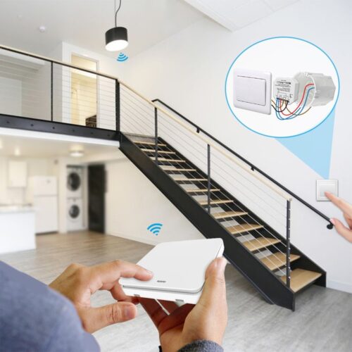 Alternative view of Draadloze lichtschakelaar | Combiset | Kinetisch - Geen Batterij Nodig | Schakelaar - Ontvanger