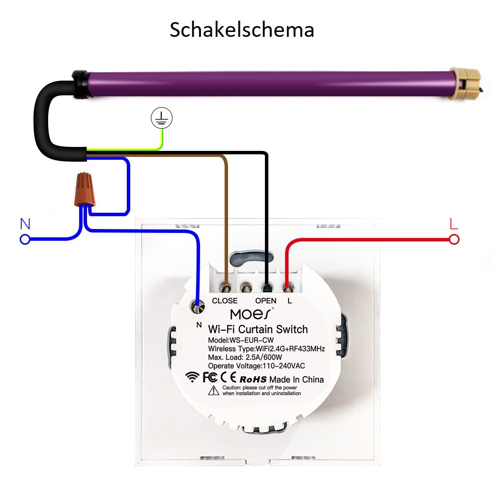 Slimme Wifi Schakelaar voor Rolluiken, Zonneschermen en Screens – met Percentagefunctie en Afstandsbediening Optie - Afbeelding 6
