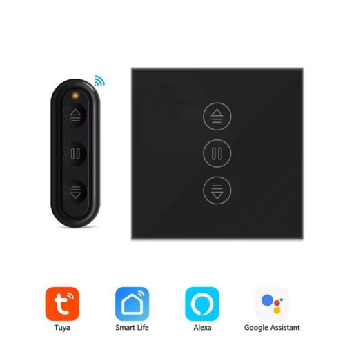 Slimme Rolluikschakelaar | Zonnescherm - Gordijnschakelaar | Afstandsbediening | Wifi - App | Zwart