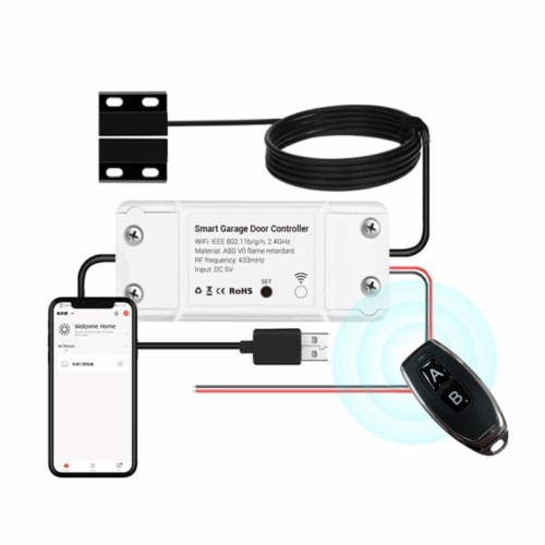 Slimme Garagedeuropener met Afstandsbediening & Smartphone App