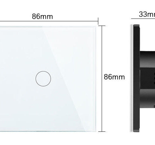 Alternative view of Slimme Touchscreen Inbouw Lichtschakelaar | Wandschakelaar | Wit | Alexa & Google Home