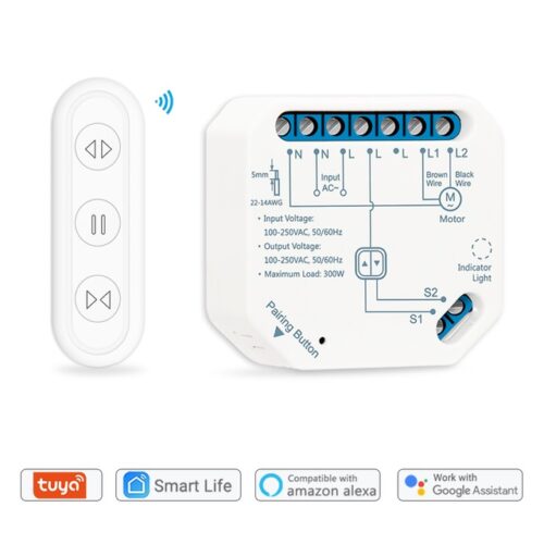Slimme Rolluikschakelaar - Module - Inbouw - Combiset - Afstandsbediening en App-bediening - Smart Life - Tuya