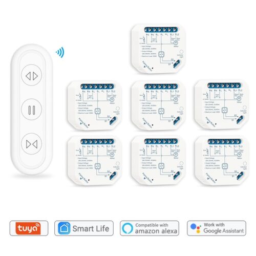 Slimme Rolluikmodule Wifi – Combiset 2-7 Schakelaars– Afstandsbediening & App – Smart Life / Tuya