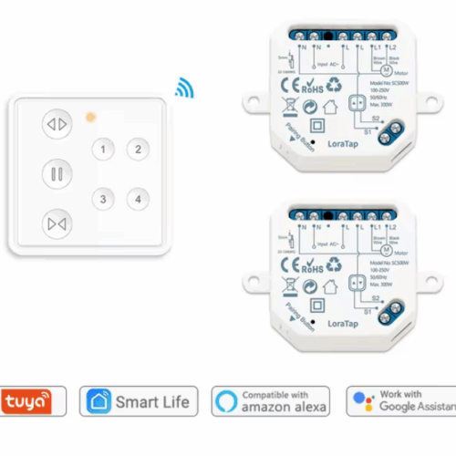Alternative view of Draadloze RF Afstandsbediening voor Rolluiken – Bedien tot 4 Schakelaars!