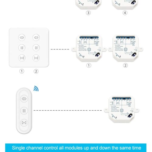 Alternative view of Draadloze RF Afstandsbediening voor Rolluiken – Bedien tot 2 Schakelaars!