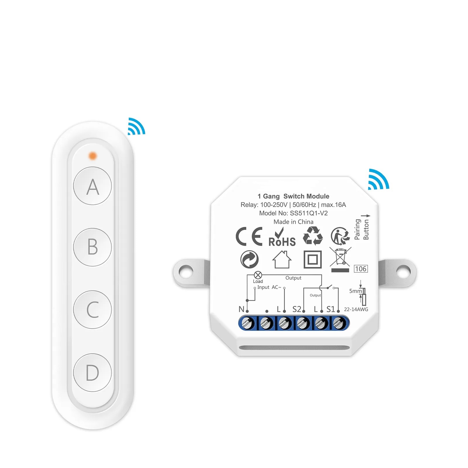 Draadloze Schakelmodule met Afstandsbediening – Eenvoudig Verlichting Draadloos Bedienen
