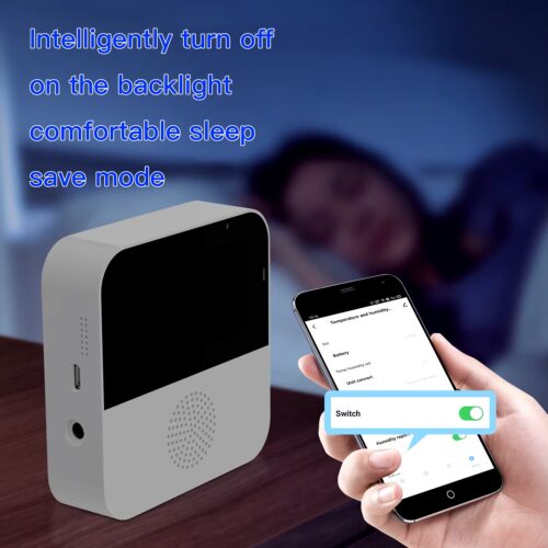 Alternative view of Slimme Wifi Thermo- en Hygrometer met LCD Display